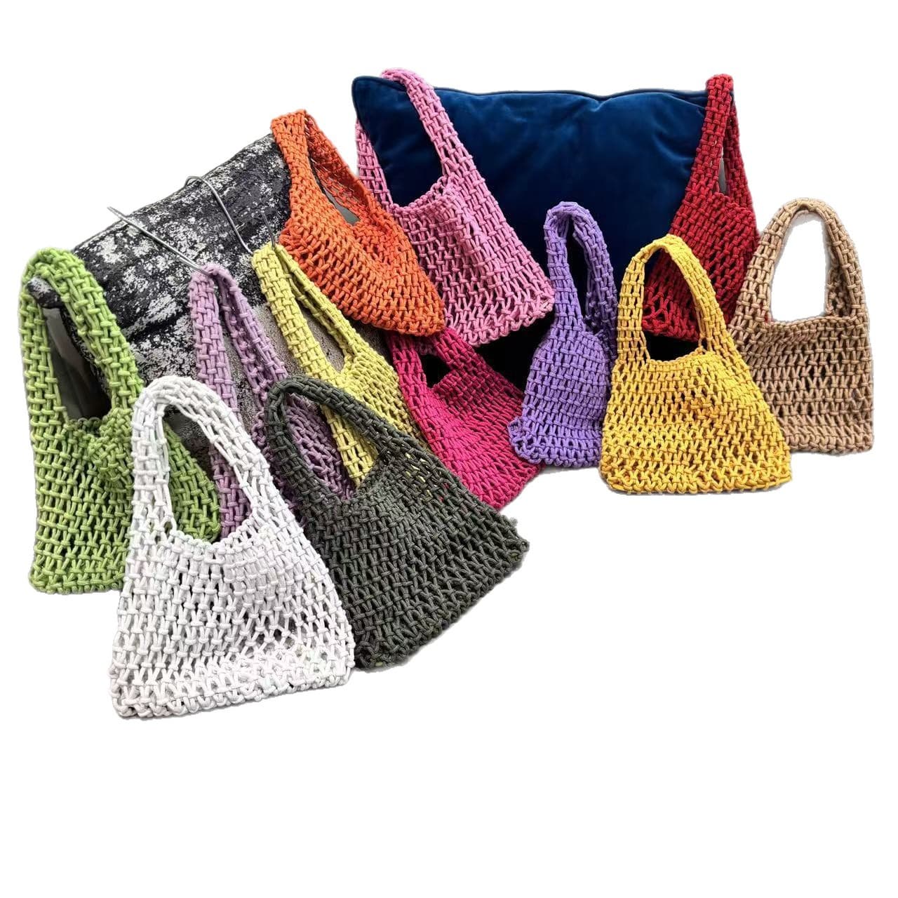 Woven small clutch bag, beach wrist bag, DIY 5