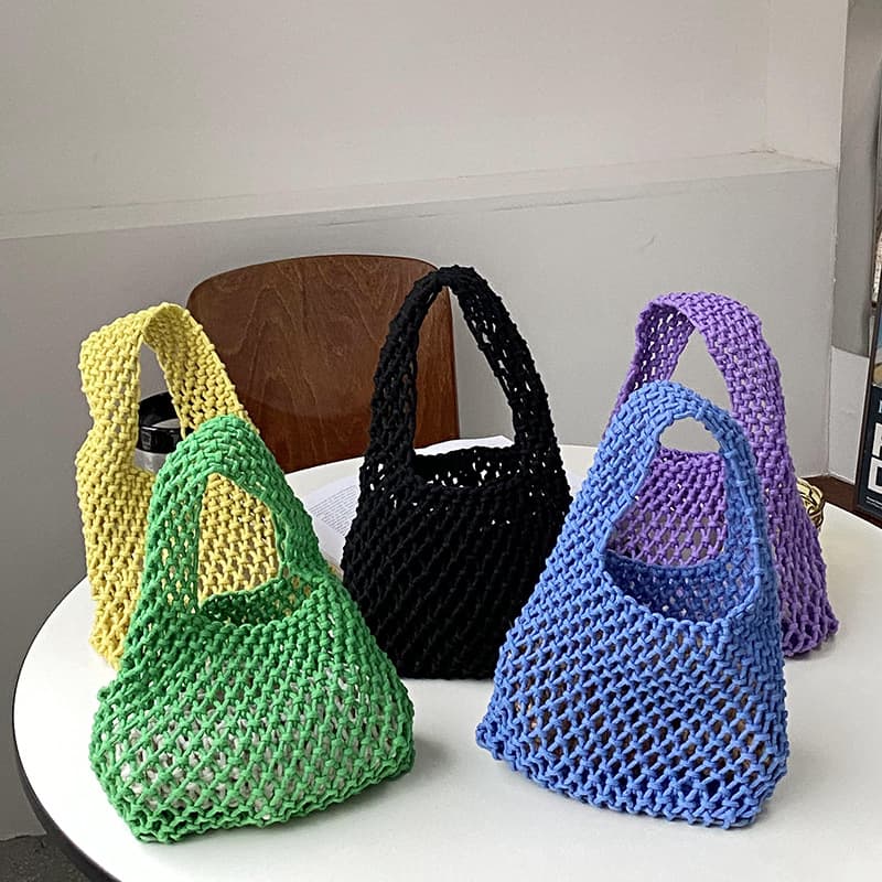 Woven small clutch bag, beach wrist bag, DIY 1