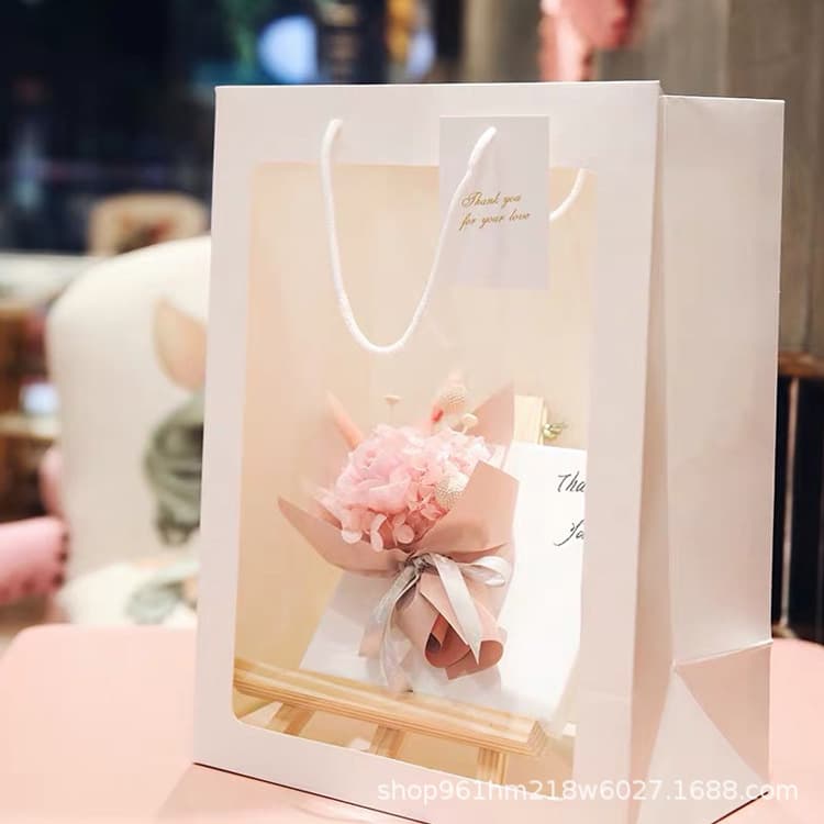 Transparent linen bag, gift box, pack, toy, new collection, Birthday gift, bouquet 4