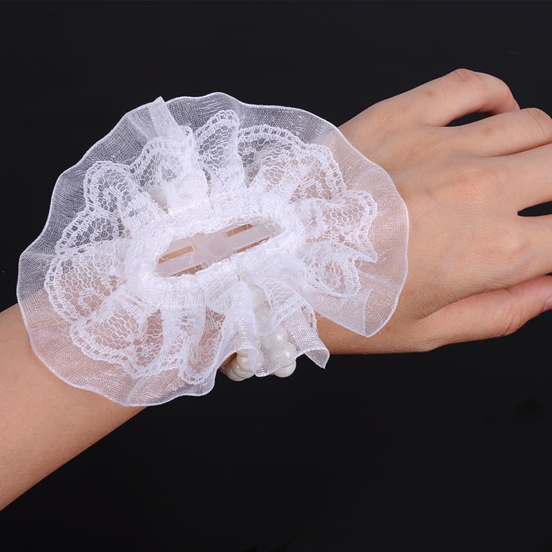 Wrist flower for bride pearl, bracelet, for bridesmaid 3