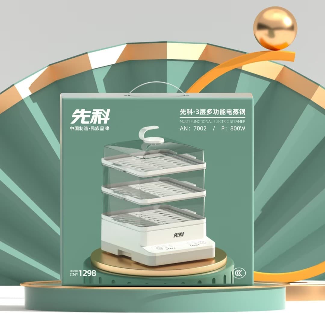 Electric Steamer Breakfast Machine 3-Layer Pot
