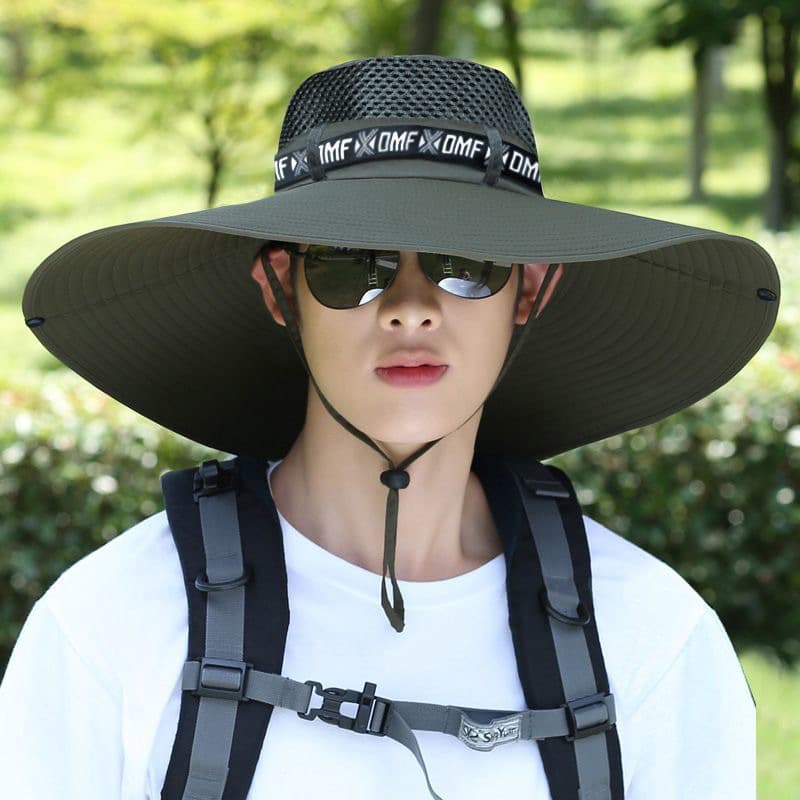 Foldable summer travel men's fresh cute sun hat outside climbing solar-powered 4