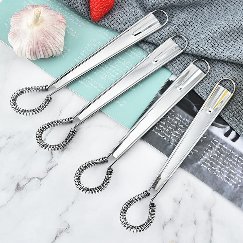 Wholesale 430 stainless steel egg beater 8 inch honey coffee cream flat mixer kitchen gadgets 2