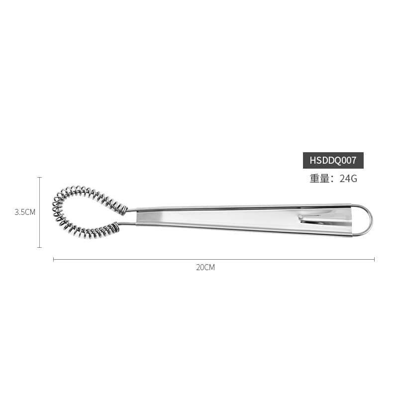 Wholesale 430 stainless steel egg beater 8 inch honey coffee cream flat mixer kitchen gadgets 3