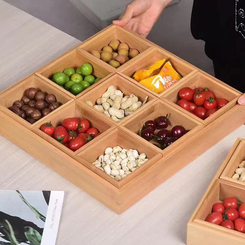 Zhumu Creative Dry Fruit Drive Nut Candy Snacks Nine Palace Tableware Hot Pot Hotel Vegetable Display Box 2
