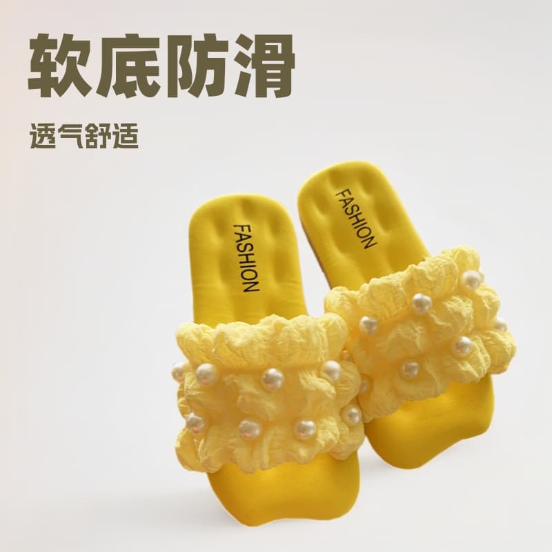 Children's romantic and delicate slippers, non-slip casual breathable skirt, mule, princess style, soft sole, suitable for outdoor wear