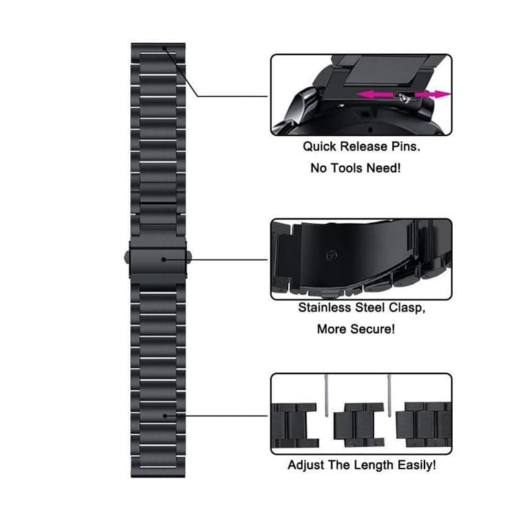 Suitable for Samsung Galaxy Watch 3 Gear S3 Huawei GT2/Amazfit GTR titanium steel strap 4