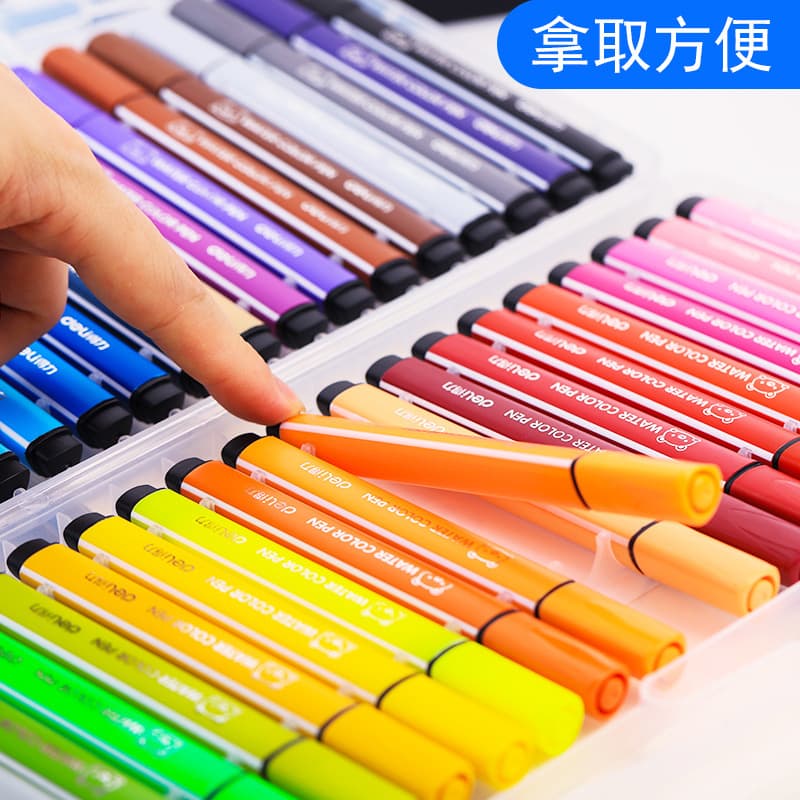 Cartoon triangular watercolour, crayons, coloring book, brush, children's set, 36, 48 colors, washable, Birthday gift 4