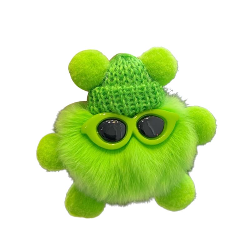 Plush pendant, cartoon car keys, key bag, card holder, doll, keychain 5