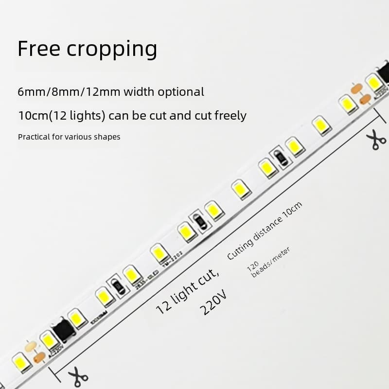 Self-adhesive LED light strip, ceiling linear light, two-color lights, 220v 4
