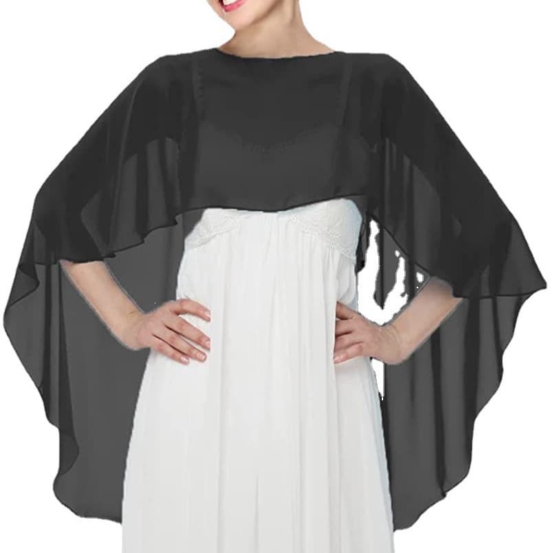 Evening dress, cloak, thin shiffon trench coat, solid color breathable scarf, European style, sun protection 2