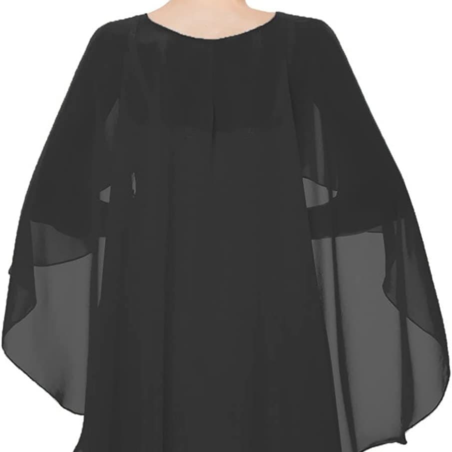 Evening dress, cloak, thin shiffon trench coat, solid color breathable scarf, European style, sun protection 4