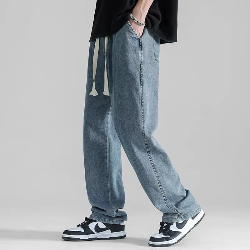 Summer thin loose straight jeans, casual trousers, oversize, loose fit 3