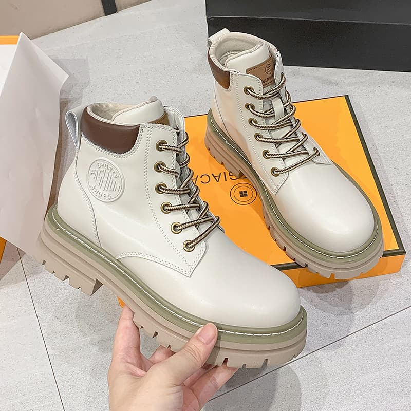 Martens, demi-season universal low boots, genuine leather 2
