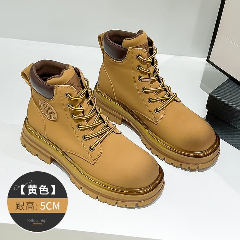 Martens, demi-season universal low boots, genuine leather 3