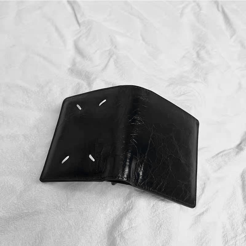 Classic leather black wallet for men and women, card holder, cowhide, genuine leather 2