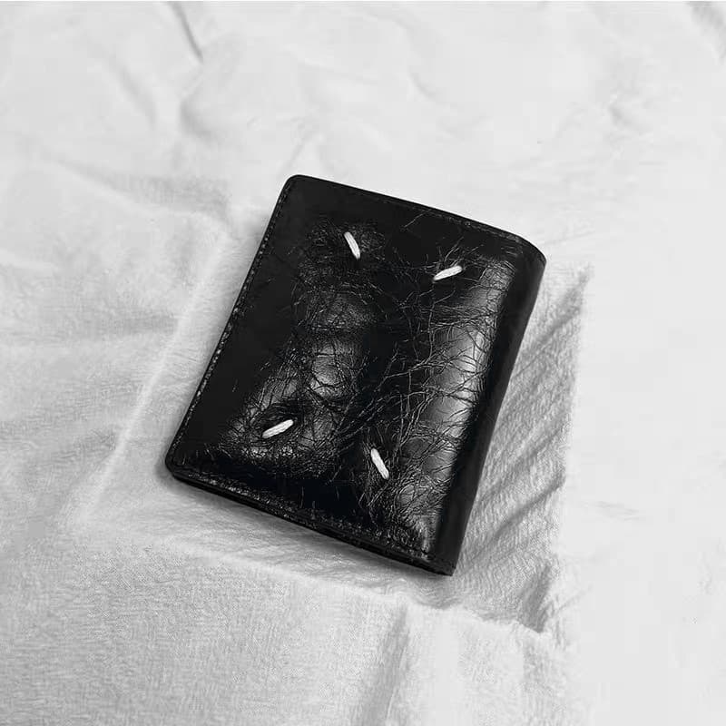 Classic leather black wallet for men and women, card holder, cowhide, genuine leather 1