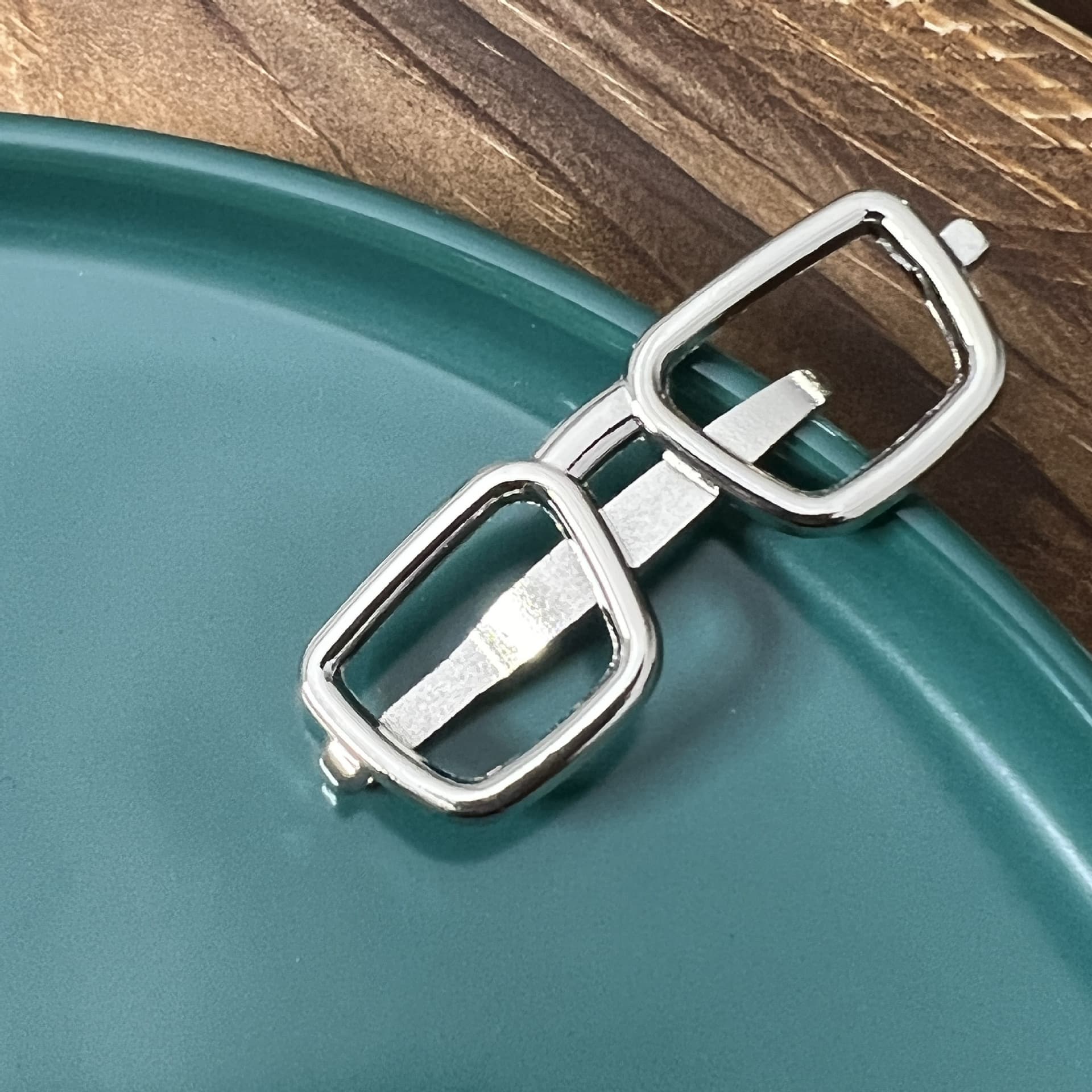 Metal minimalistic fashionable tie, accessory, Korean style 5