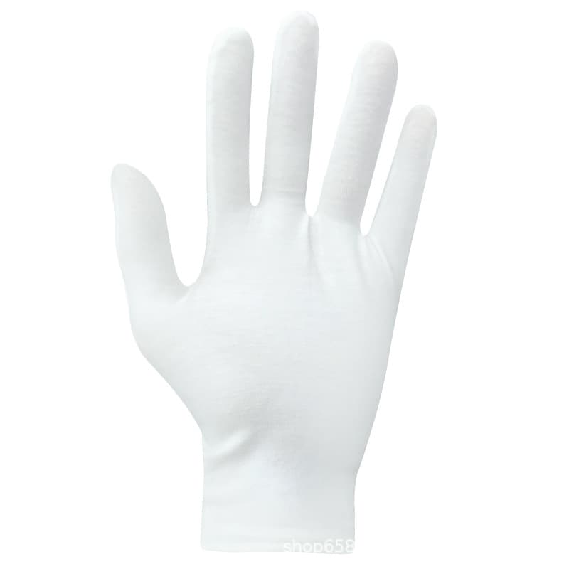 (Wholesale), cotton white gloves walnut 5