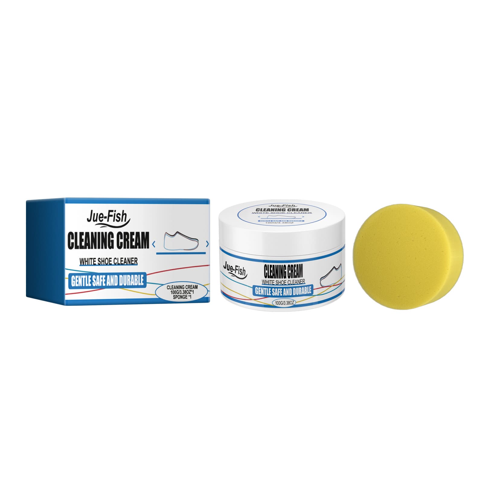 Jue Fish White Shoe Cleaning Paste - Instant Whitening Cleaner 7