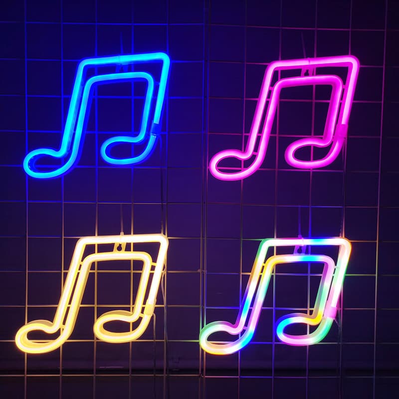 Cross -border LED notes neon light color lamp model light bar atmosphere festive decoration room bedroom bedroom decoration lighting 1
