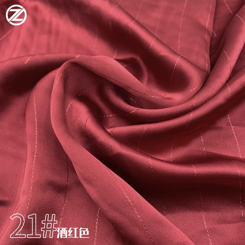 Acetate silver striped satin imitation acetate stretch fabric draped fashion dress bright satin fabric wholesale 4