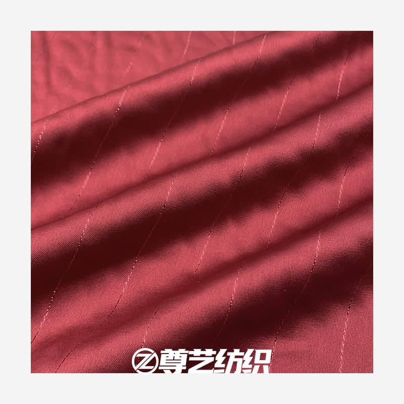 Acetate silver striped satin imitation acetate stretch fabric draped fashion dress bright satin fabric wholesale 5