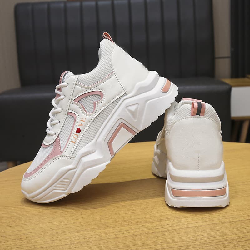 Demi-season low white shoes for leisure, 2022 collection, fitted 2