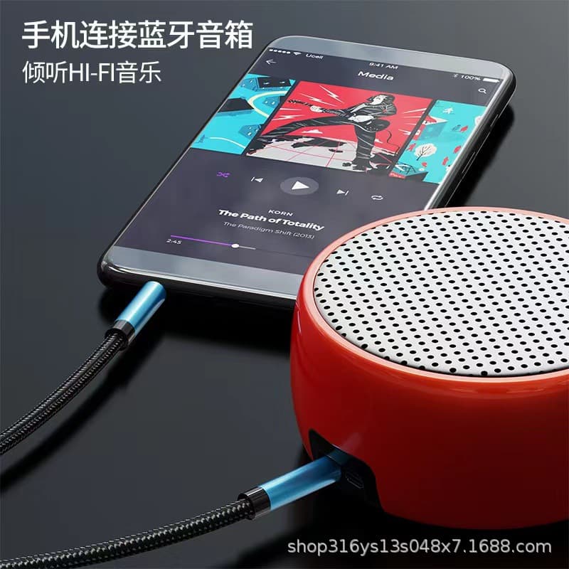 Public to public audio cable car 3.5mm mobile phone universal AUX car speaker sound sound head wearing dual -headed cable 3