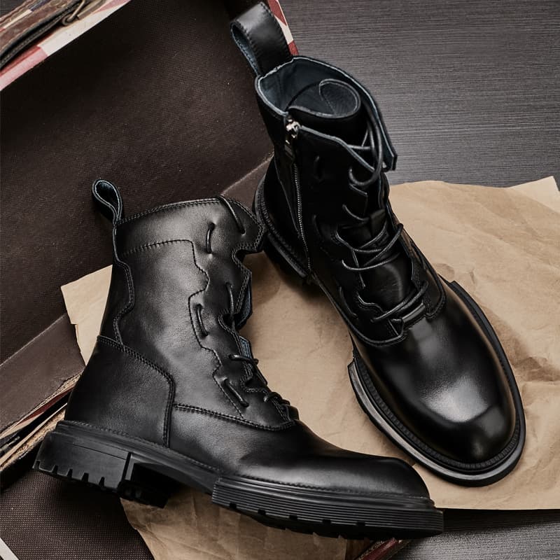 Martens, winter fashionable universal trend keep warm black boots for leisure 3
