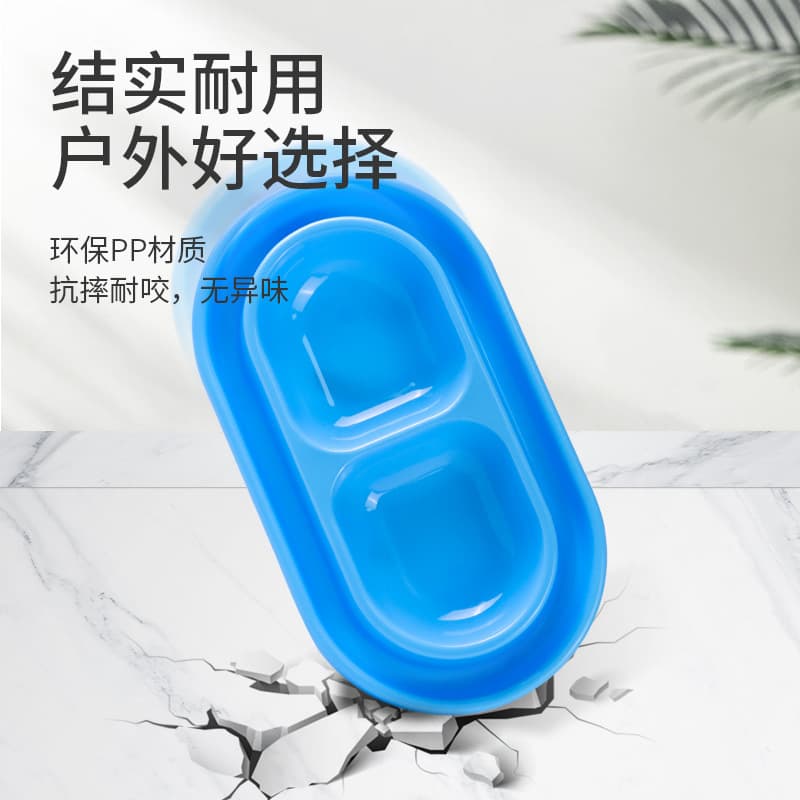 Pet double bowl of rice pot anti -cat bowl wanderer feeding bowl rainfall outdoor waterproof cat cat food cat food basin 3