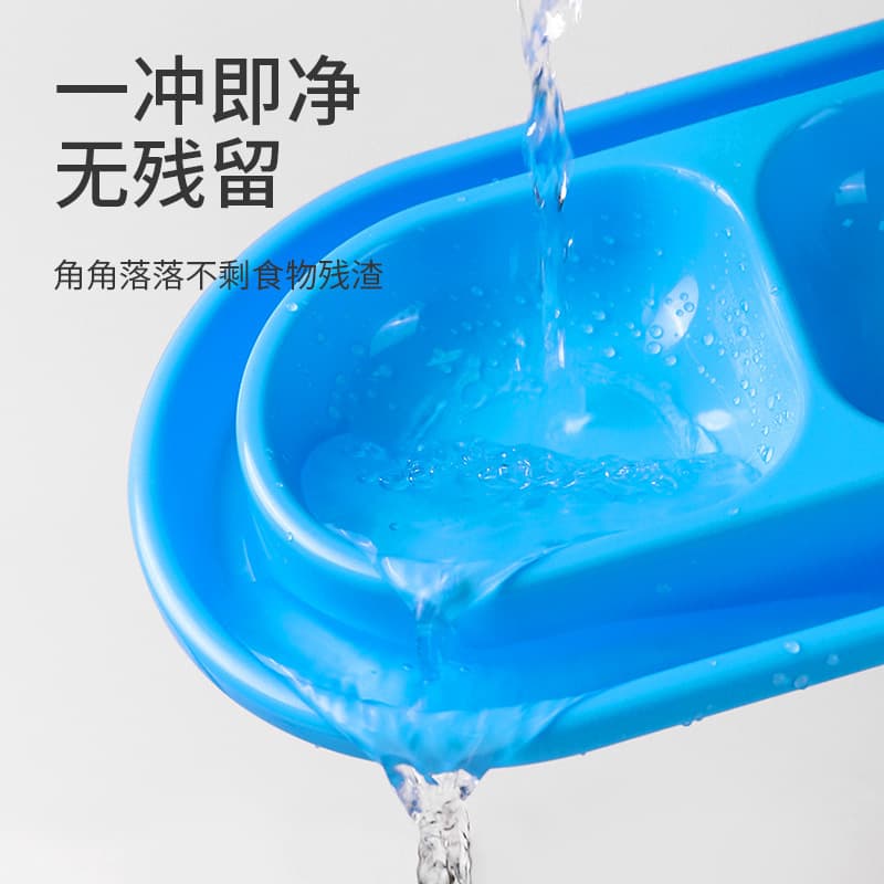 Pet double bowl of rice pot anti -cat bowl wanderer feeding bowl rainfall outdoor waterproof cat cat food cat food basin 4