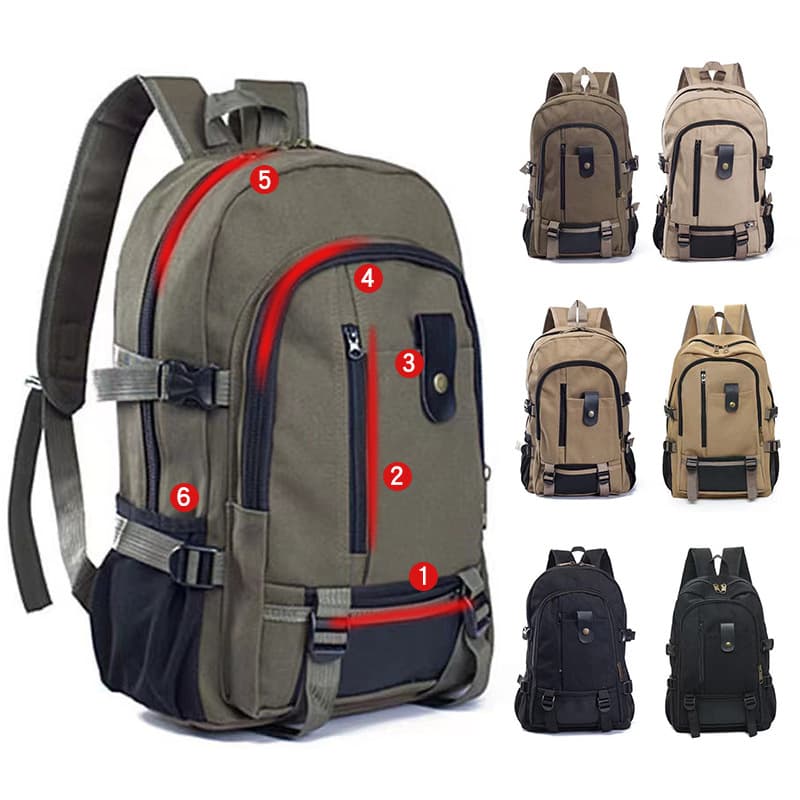 Cloth capacious backpack for traveling, fashionable school bag, 2022 collection