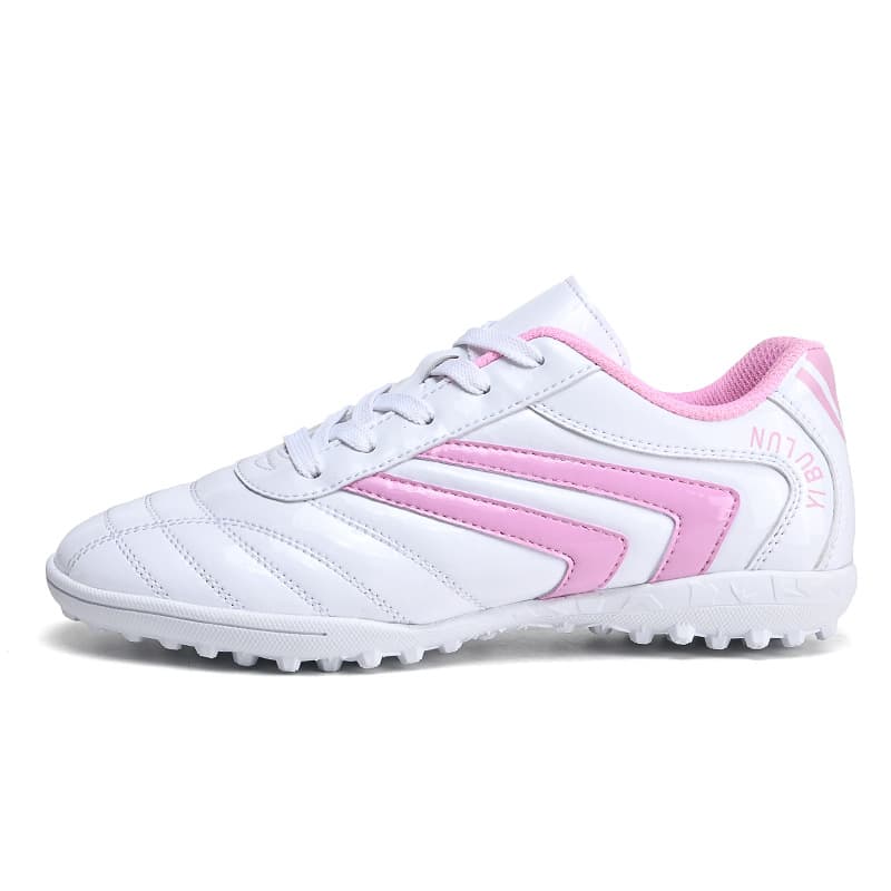 (Wholesale), white children's boots for men and women, comfortable footwear for students, fuchsia football sneakers, with spikes 5
