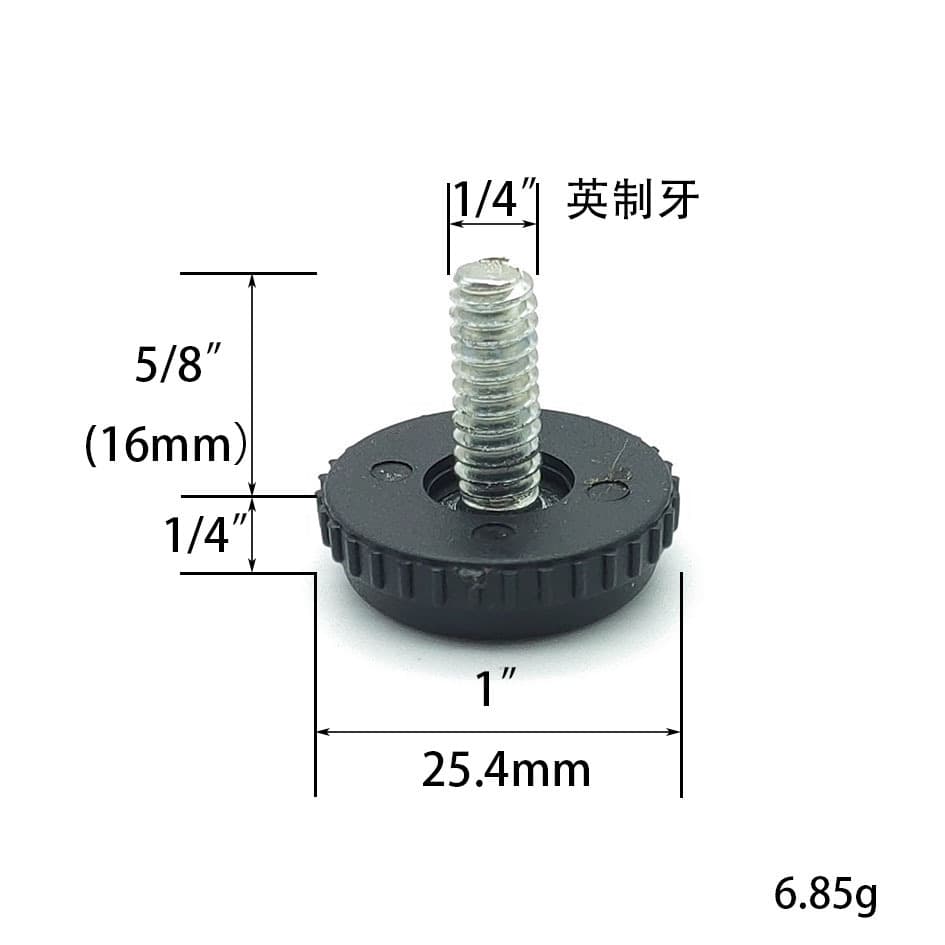 1/4 "-20 British system adjustable foot adjustment foot adjustment foot adjustment foot pads leveling foot rubber screw furniture accessories 2