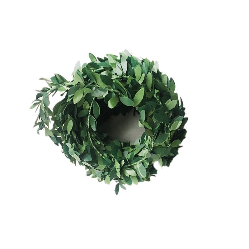 Simulation Christmas Flower Green Leaf Decoration Vine Flower Ring DIY Handmade Weaving Holiday Decoration Christmas Decoration Teng 2
