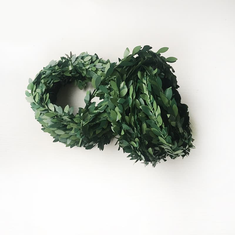 Simulation Christmas Flower Green Leaf Decoration Vine Flower Ring DIY Handmade Weaving Holiday Decoration Christmas Decoration Teng 4