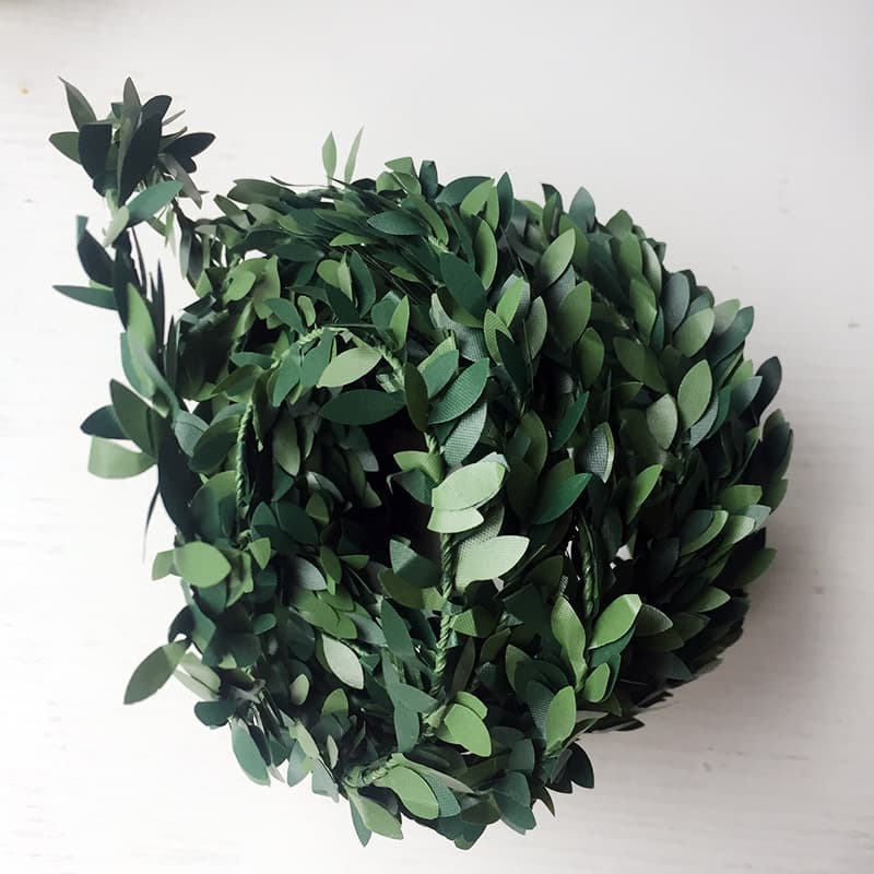 Simulation Christmas Flower Green Leaf Decoration Vine Flower Ring DIY Handmade Weaving Holiday Decoration Christmas Decoration Teng