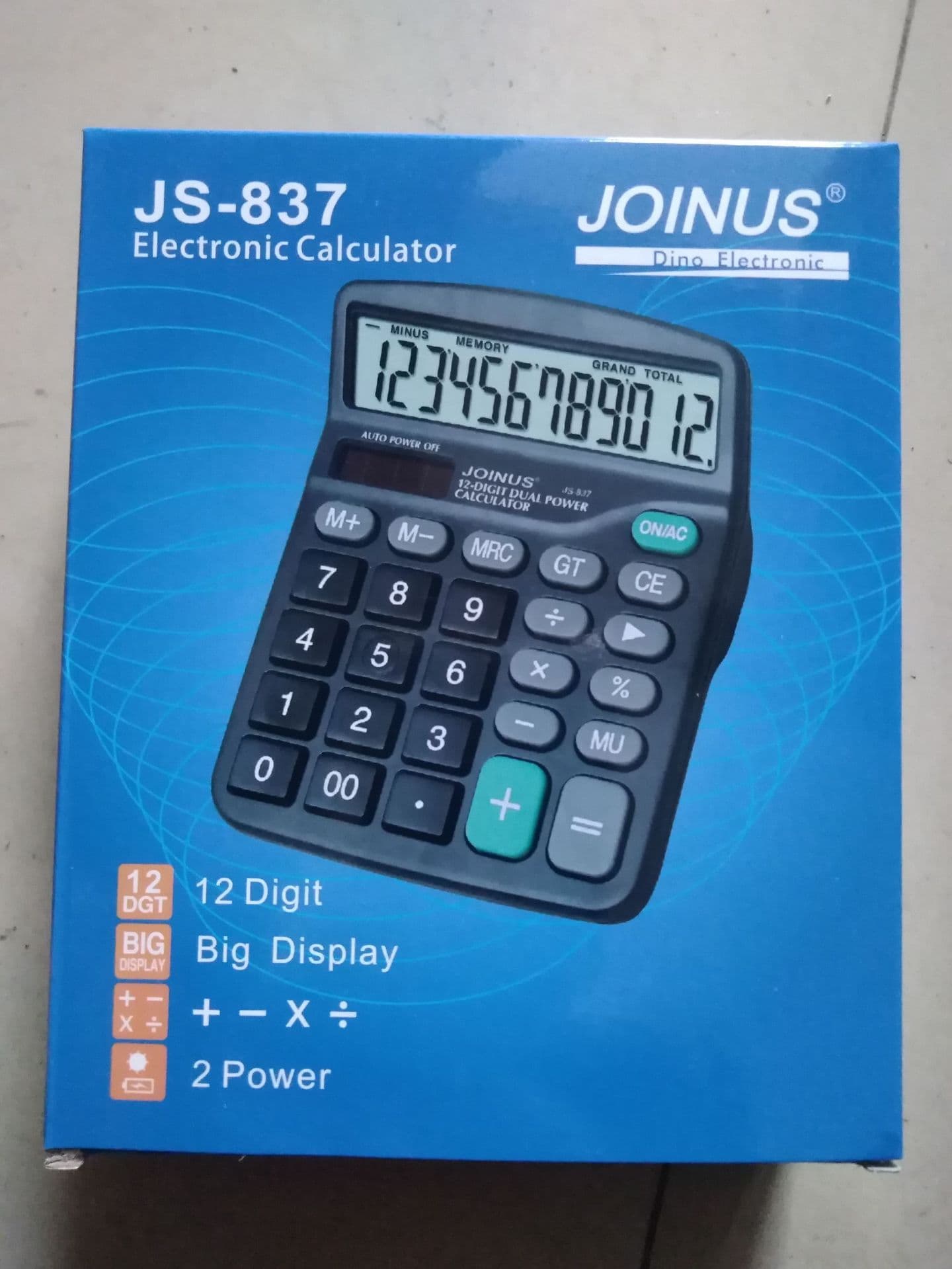 Supply Zhongcheng JS837-12 Calculator dual power supply solar large screen large key office calculator 5