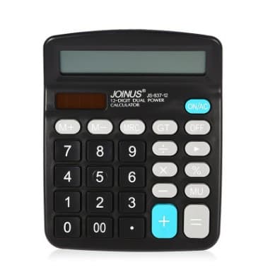 Supply Zhongcheng JS837-12 Calculator dual power supply solar large screen large key office calculator 1