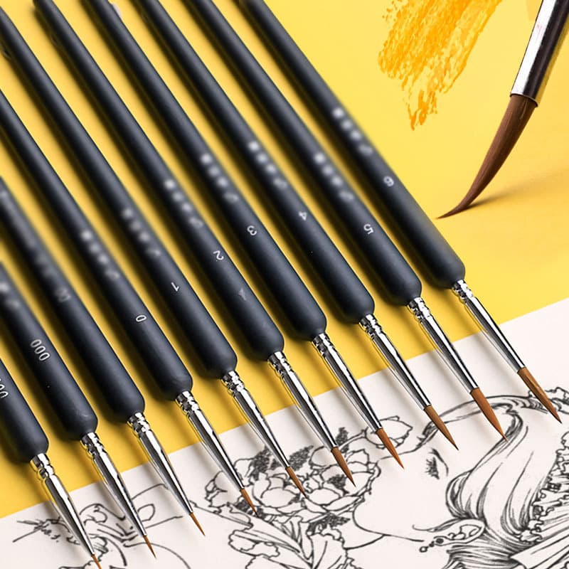 (Cross-border trading), liner, digital set, watercolour, art gouache, manicure brush for manicure 2
