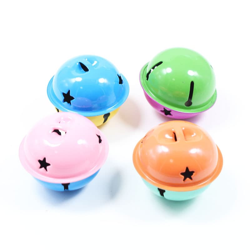 Two-color small bell, Christmas choker, keychain handmade, handle, 4 cm, DIY 5