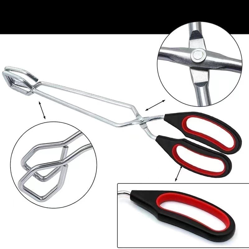 Stainless steel multifunctional food clip grill grilled charcoal sandwiches outdoor garbage clip folder growth fire tong barbecue tool 3