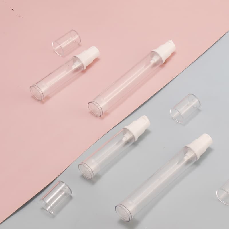 Transparent cosmetic sprayer, bottle, perfume