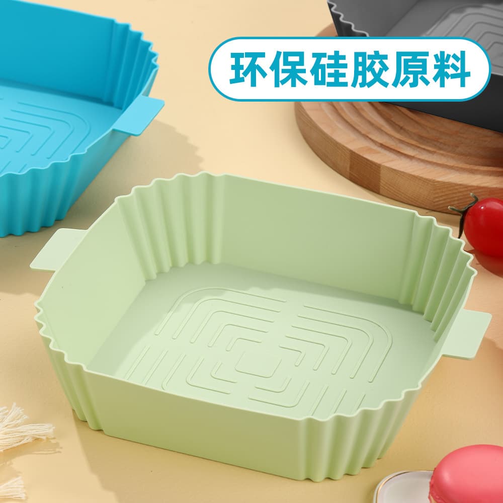 New Silicone Billing Plate Air Fried Silicone Silic Plague Line Air Fried Silicon Silicon Bills square tray is thickened 2