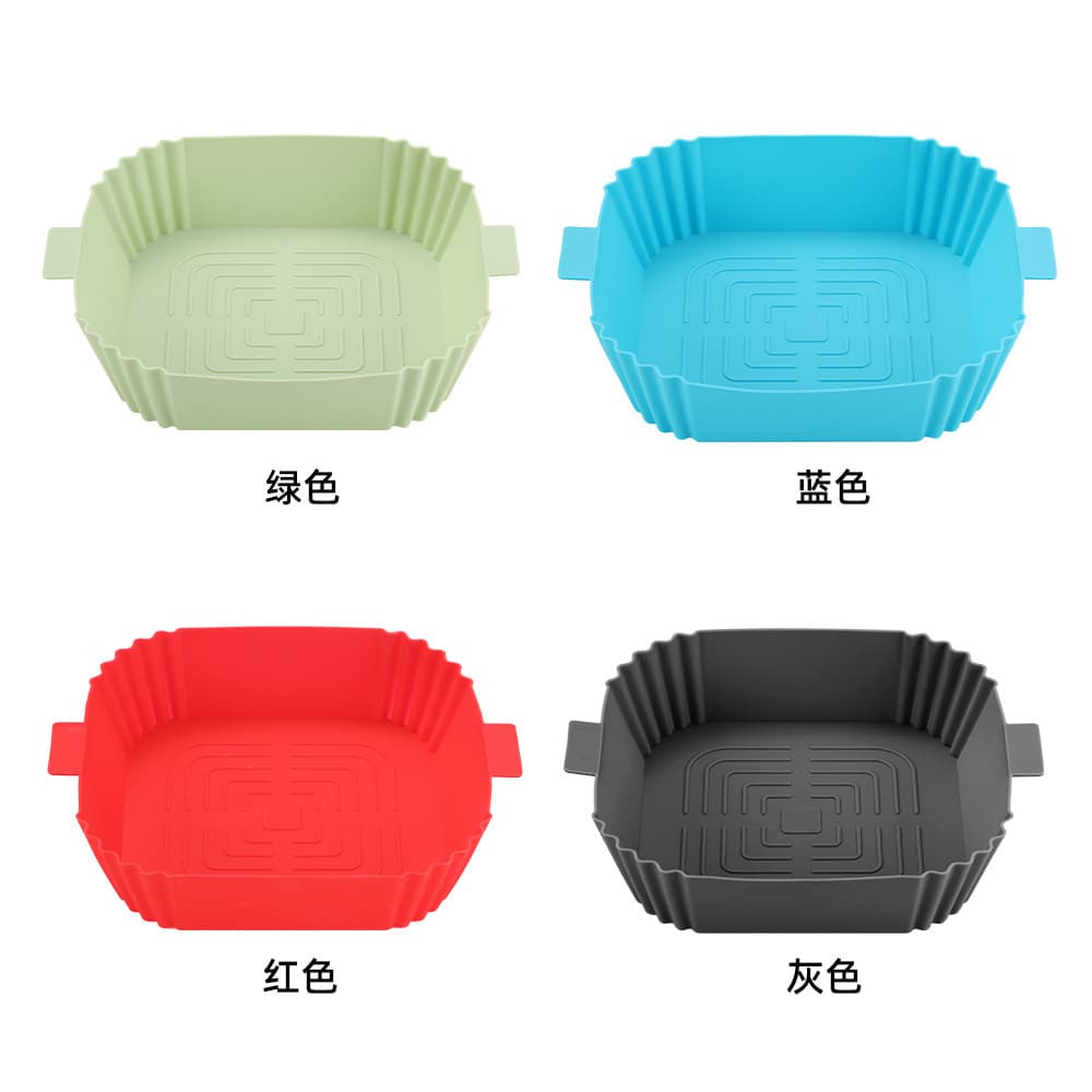 New Silicone Billing Plate Air Fried Silicone Silic Plague Line Air Fried Silicon Silicon Bills square tray is thickened
