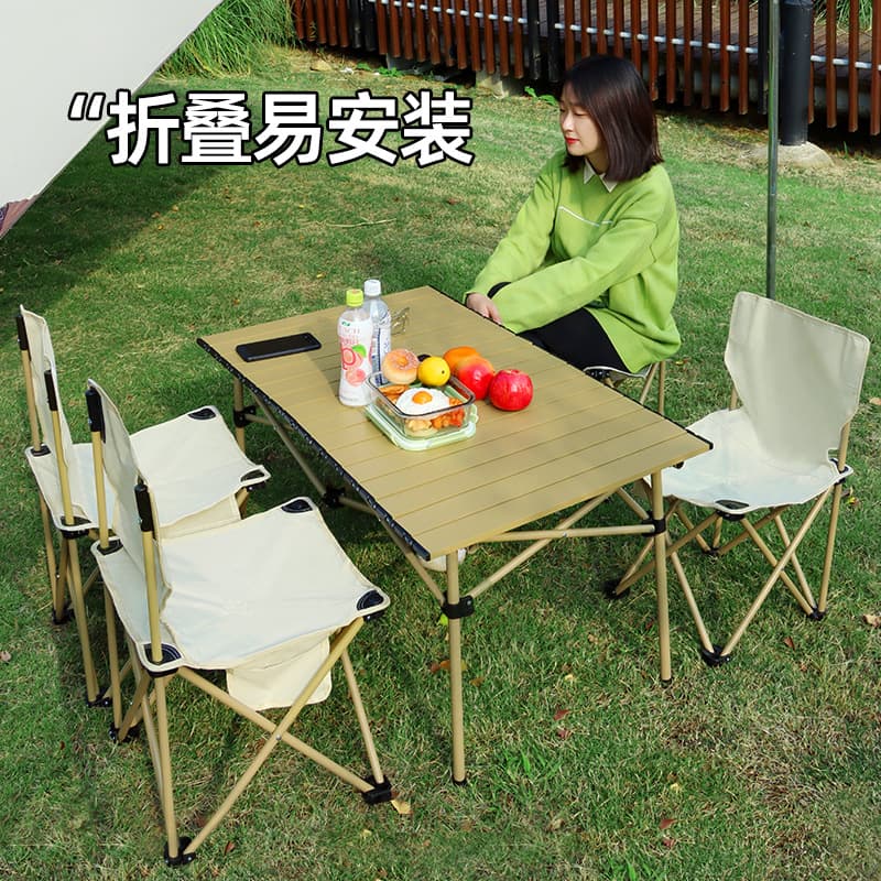Travel folding handheld set, picnic table for camping, highchair, equipment 2