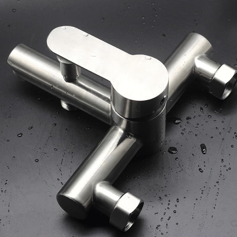 304 stainless steel bathtub water faucet shower suite hot and cold mixed water valve toilet shower three couplets 2