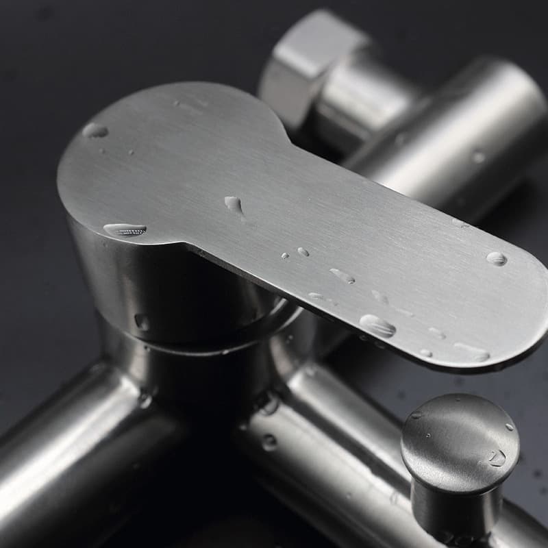 304 stainless steel bathtub water faucet shower suite hot and cold mixed water valve toilet shower three couplets 3