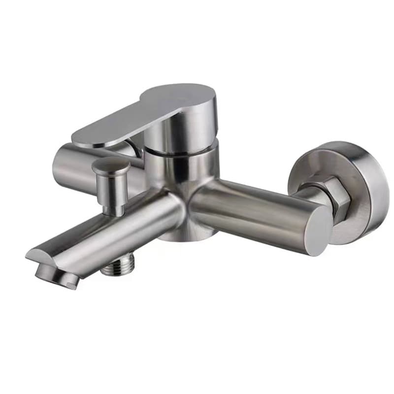 304 stainless steel bathtub water faucet shower suite hot and cold mixed water valve toilet shower three couplets 5
